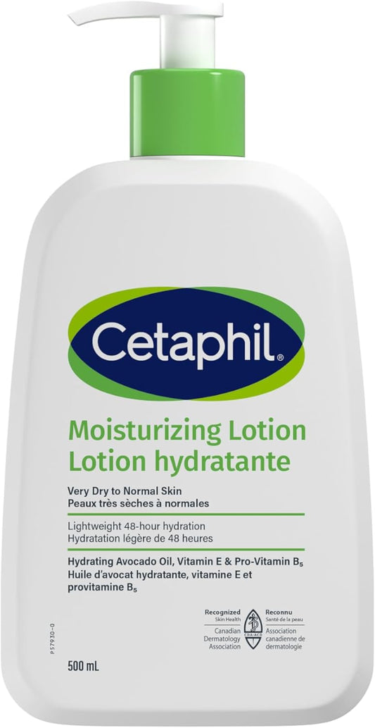 Moisturizing Lotion, Hydrating Body Lotion & Moisturizer for Sensitive & All Skin Types, Fragrance Free, Hypoallergenic, Non-Comedogenic, Dermatologist Recommended, 500 Ml